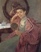 Mary Cassatt Lady in front of the dressing table painting